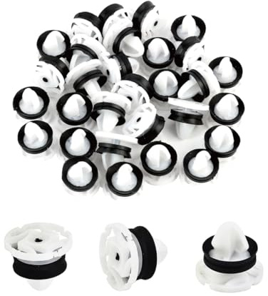 30 Clips de Fixation Garniture, Rivets en Plastique Universels pour Voitures, Clips de Fixation Voiture, OEM 7703077476, fixation cache, ressort agrafe, Clips de Retenue pour Panneaux de Portes ﻿
