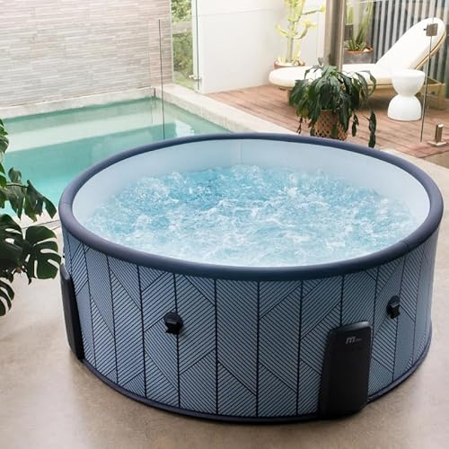 MSpa Spa Semi Rigide 6 Places Tidal Spa extérieur – Bulles massantes 130 Jets – hydrojets – Installation Facile