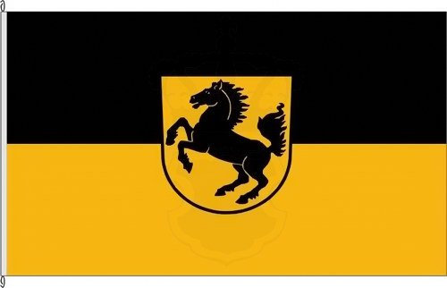 KÖNIGSBANNER Hissfahne Stuttgart 60x90cm - Städteflaggen & Fahnen - Handarbeit aus DE - Fahne für Fahnenmast doppelt gesäumt, stabiles Gurtband + 2 Kunststoff-Karabinerhaken