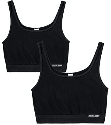 Speidel Trägerbustier, Bio Cotton, Sport Edition 1602 2er Packung schwarz 38