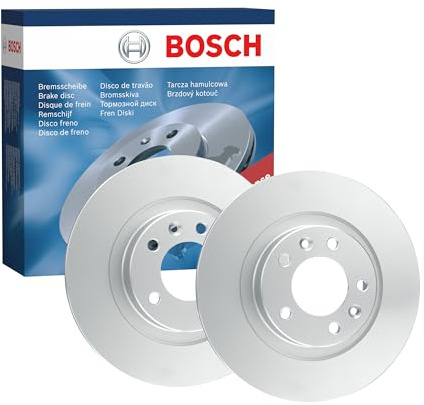 Bosch BD1657 Brake Disc Set - 290 mm - Rear Axle - 1 Set of 2 Discs | Vented High-Carbon Discs - ECE-R90 Certified - Great Cooling and Noise Suppression, Advanced Corrosion protected