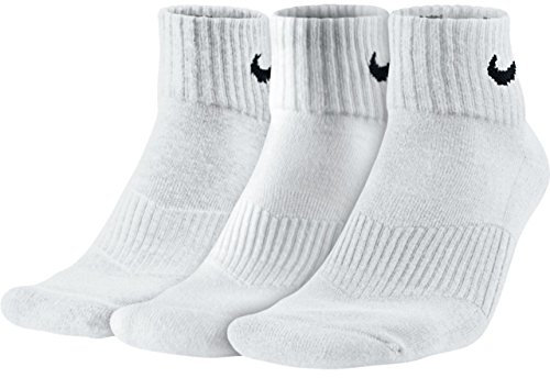 Nike Herren One Quarter Socks 3PPK Value Socken, 3er Pack, Weiß (White/Black 101), 34/38 (Herstellergröße: S)