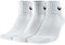 Nike Herren One Quarter Socks 3PPK Value Socken, 3er Pack, Weiß (White/Black 101), 34/38 (Herstellergröße: S)