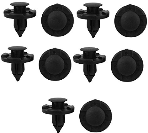 sourcingmap 10 Plastic Bumper Fender Flare Fastener Rivet 8mm for Nissan