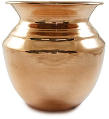 IBA Indianbeautifulart Pure Copper Lota Pooja Item Hindu Prayer Lota Kalash Copper Pot Arti Lota