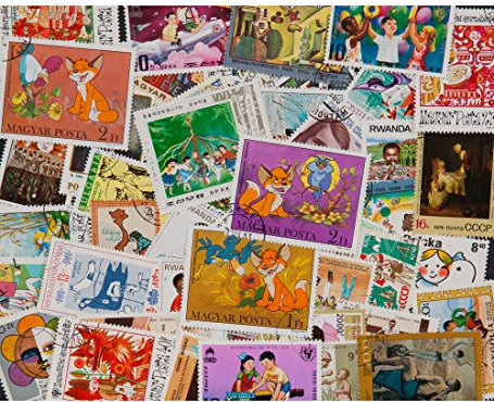 Goldhahn 50 Märchen und Kinder Briefmarken für Sammler