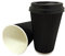 12 oz Black Ripple cups with Black lids x 500