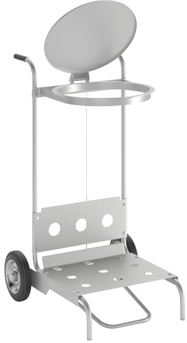 VAR | Pedal-Müllsackständer aus Stahl | Mobil, handfreie Bedienung, für Volumen 120 l