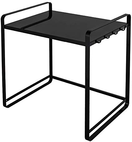 Yamazaki 3131 Tower Extendable Rack, Black, Steel, 47.5~75 x 35 x 50 cm