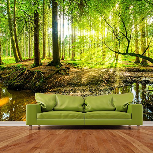 azutura Green Trees Forest Wall Mural Wallpaper available in 8 Sizes Digital