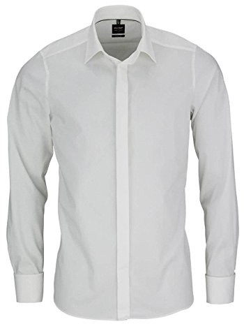 OLYMP Level Five Body fit Galahemd extra Langer Arm Popeline beige
