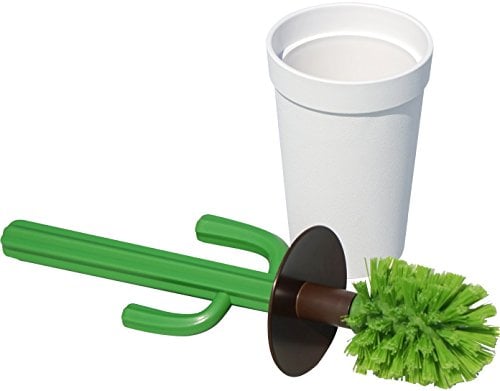 Brosse WC Cactus Blanc-Vert - Qualy