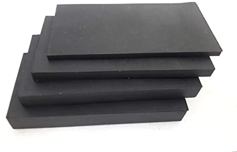5 Stück 4x8cm 40x80mm Gummiblock/Gummiplättchen 5mm Stärke