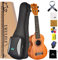 EASTROCK Ukulele soprano 21 pollici Ukulele professionale in mogano per principianti con custodia morbida,Cinghia,sintonizzatore,Set di panno per pulizia,corde in carbonio