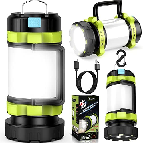 DARMAI Rechargeable Camping Lantern - 800LM, 6 Lighting Modes, Waterproof, Portable LED Light for Camping, Hiking, Emergencies & Outdoor Adventures