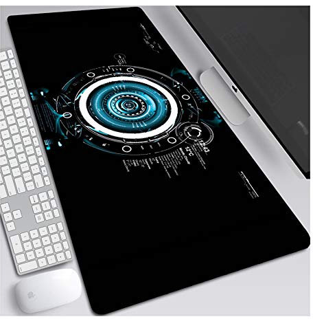 Mouse Pad Iron Man XL Gaming Mauspad, 700x300mm Anime Mousepad, Höchstmaß an Präzision, extra stark vernähter Rand, gummierte Unterseite, Desktop Computer,G