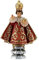 Holzstatue Prager Jesulein bemalt Grödnertal, 8 cm