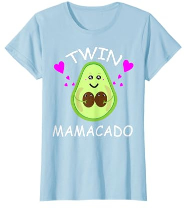 Mutter von Zwillingen Zwillingsmama Twin Mamacado Baby Party T-Shirt