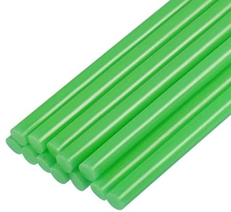sourcing map Mini Hot Glue Sticks for Glue Gun 7mm x 100mm Green 12pcs