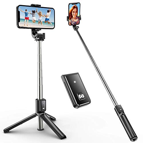 ATUMTEK Perche Selfie Trépied, 40'' Bluetooth Bâton avec Télécommande Amovible selfie stick pour iPhone 13/12/11/11 Pro/X/XS/8/7 Plus Samsung Huawei et Smatphones Android (Noir)