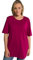 Ulla Popken Damen Basic-Shirt, Rundhals T-Shirt, Magnolienrot, 58 Große Größen EU