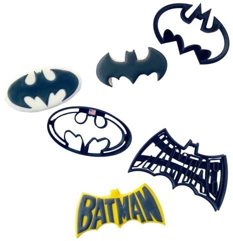 Ausstechformen Superhelden Inspiriert von/kompatibel mit Batman-Logo, Bat-Signal und Fledermaus-Umrisssymbol für besondere Anlässe/Feiern, 3 Stück