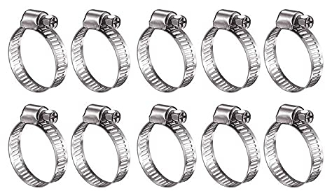 ZEACCT 20 Stück schlauchschellen klein va schellen,13-19mm Einstellbare Edelstahl Schlauch Clips, Rohrschellen Verstellbare Schlauchklemme für Pool, Haus Gas Rohr,Teich, Garten