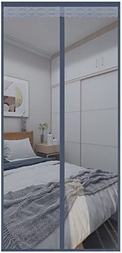 WARQO Zanzariera Magnetica Porta, Zanzariera Magnetica Adattabile Adattabile per Porta Finestra Porta del Balcone Camper, Tenda Zanzariera Rete Fine Chiusura Automatica, Nessuna Perforazione