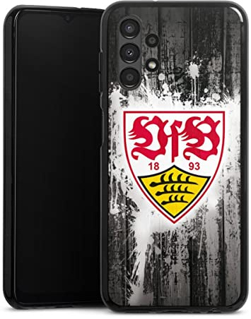 DeinDesign Silikon Hülle kompatibel mit Samsung Galaxy A13 4G Case schwarz Handyhülle VfB Stuttgart Offizielles Lizenzprodukt Bundesliga