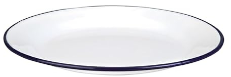 PLATO LLANO ESMALTADO BLANCO 20 CM