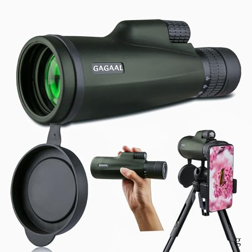 12x50 Monocular Telescope for Adults, BAK4 Prism, Coated Optics,Pine | Multi-layer anti-reflective coating with a 252 ft field of view at 1,000 yd; for bird watching, hiking and camping.