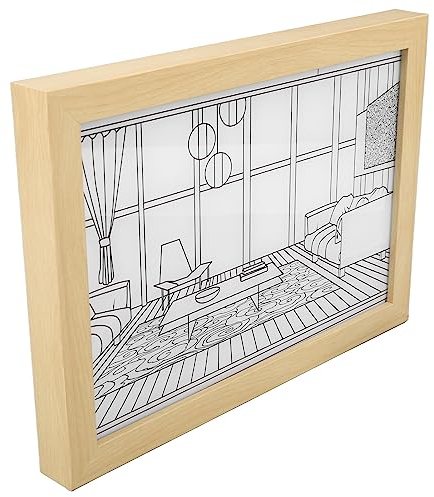 Septpenta LED Lichtmalerei, Schattenkunst Malerei Dekoration, 3 Farben Lichtwechsel, LED Leuchtender Bilderrahmen Als Nachtlicht, Modisches Geschenk für Hochzeit, Geburtstag, Party(M)