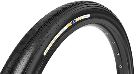 Panaracer Gravelking Semi Slick Tubeless Ready TLR | Fahrradreifen 28 Zoll | Gravel Reifen 35-622 / 700x35 | TuffTex Karkasse | Verbesserte Kontrolle auf Rauen Straßen und Feuerwege | Schwarz/Schwarz