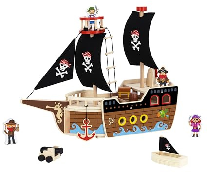Tooky Toy - Wooden Pirate Ship