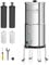 Purewell - Système d'ultrafiltration par Gravité à 6 étapes, avec Indicateur de Niveau d'eau en Verre, Système de Comptoir en acier Inoxydable 304 avec 4 Filtres et Supports, Réduit Fluorure 8,5 L