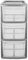 Medium Lightweight & Strong Silver Plastic Storage Tower Unit With 3 Clear Drawers (2)
