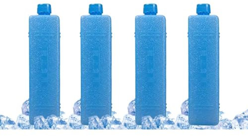 Oseczmut 200ml Eiskristall Box Für Kühlboxen | 4 Stück Kühlakkus Für Kühltasche Lange Kühlung | Wiederverwendbare Hartseitige Rechteckige Kühlakkus, Kühlpack Kühlelemente Für Kühltasche Kühlbox