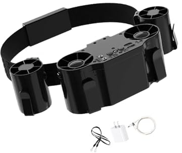 FLCPJGV Mini Waist Fan Portable Fan 199 Gear Adjustable Belt Fan Neck Hanging Fan for Outdoor Cycling Traveling Camping Sports