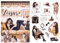 RISYPISY Weihnachten PET/Papier/Vinyl Aufkleber für Journaling, 20 Blätter Freizeit Scrapbooking Supplies, 253pcs Aufkleber Supplies Dekoration Journaling Supplies