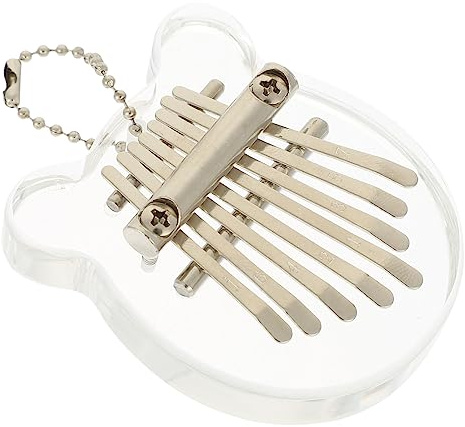 Durchsichtige Bärenform Kalimba mit 8 Tasten aus Organic Glass | Heim Kalimba für Anfänger, Daumenklavier zum Üben der Koordination, Inklusive Verpackungsbox
