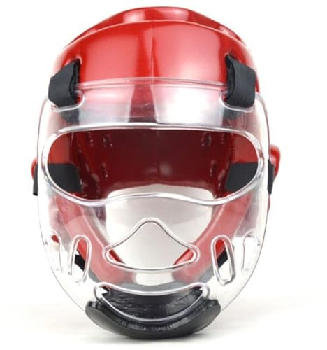 Abbdbd Copricapo Karate per Bambini Casco per Arti Marziali MMA, Copricapo Rimovibile con Visiera per Sparring Grappling Muay Thai Kickboxing Taekwondo Training