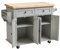 Qivange Kitchen Trolley Cart Kitchen Island on Wheels with 2 Storage Cabient, 360°Casters, 4 Shelves and 2 Drawers Heavy Duty Portable Food Cart W110 x D45x H82cm (Grey)
