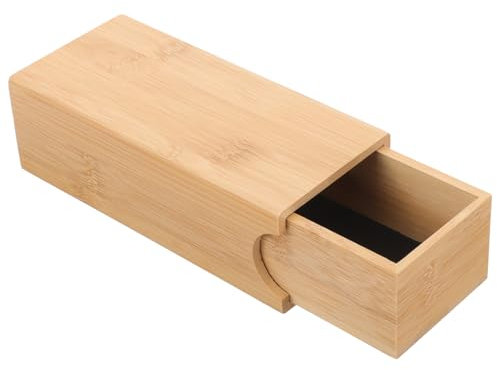 CALLARON Bambus Brillenetui Ausziehbar Stabiles Vintage Sonnenbrillen Etui Kratzfeste Hartschale Elegantes Aufbewahrungsbox Praktische Brillenbox Für Unterwegs Und Zuhause