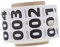 SHINEOFI 1 Rolle Aufkleber Nummernschilder klein Kreis dauerhaft inventaretiketten number stickers fahrzeugschein license plate kennzeichen runde nummerierte Abziehbilder Zahlenabziehbilder