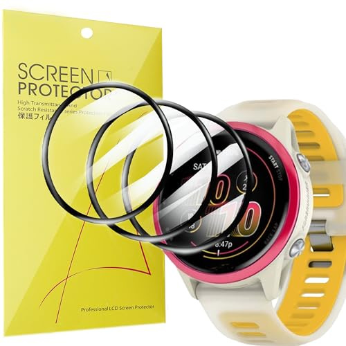Blueshaweu Compatible for GARMIN Forerunner 570 (42mm) Smart Watch Screen Protector, [3 Pack] Full Coverage Protective Cover Saver film Compatible with Garmin Forerunner 570-42mm Smartwatch (3 Pack)