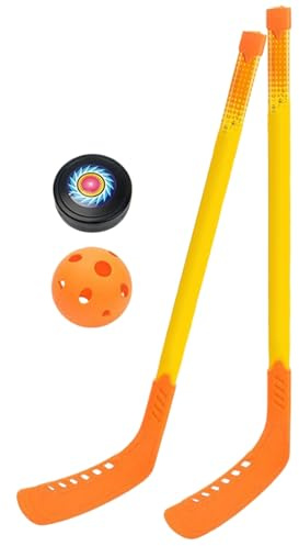 Outdoor-Hockey-Set – Sport-Eishockey-Set, tragbarer Eisstock, Kinderschläger und Bälle für Anfänger