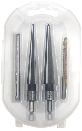 5pcs Tapered Reamer Set, Detachable Reaming Guitar Tool 3-13mm & 5-16mm T-Handle Bridge Pin Hole Hand Reamer for Wood Plastic Metal