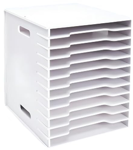 GroßEs A3-Papierregal, WeißEs Schreibtischregal FüR BüRo- Und Schulbedarf(12L/A)