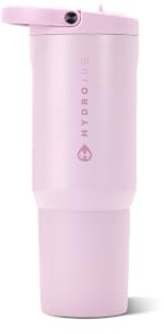 HydroJug Sport 20 oz Insulated Stainless Steel Water Bottle, Sweet Pea | Triple wall insulated, circular flip straw, leak-resistant, swivel handle, removable rubber boot, BPA-free, dishwasher safe