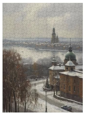 52x38cm/1000pcs Puzzles Für Teenager Stockholm Sweden Puzzles Für Erwachsene Anti-Stress-Spielzeug Geburtstagsgeschenk 52x38cm/1000pcs
